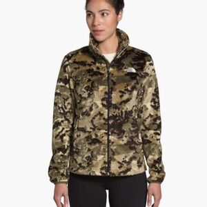 The North Face Women's Olive Camouflage Teddy Jacket